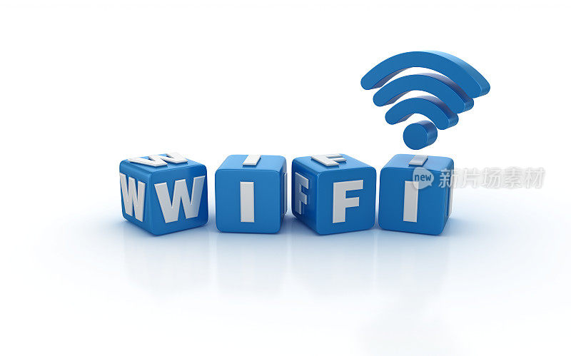 Wifi流行语立方体- 3D渲染